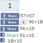 Facebook Like button: button size